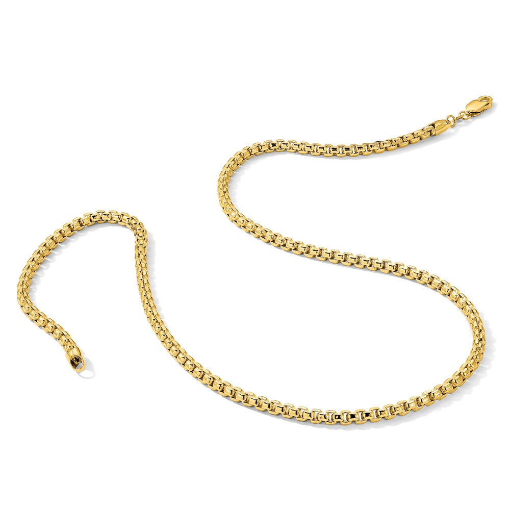14k 3.6mm Semi-Solid Round Box Chain