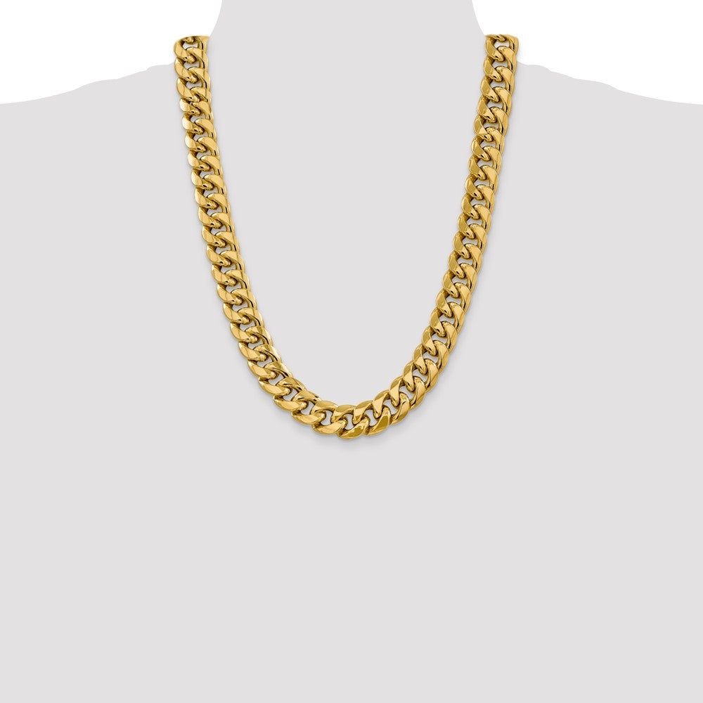 14k 15mm Semi-Solid Miami Cuban Chain
