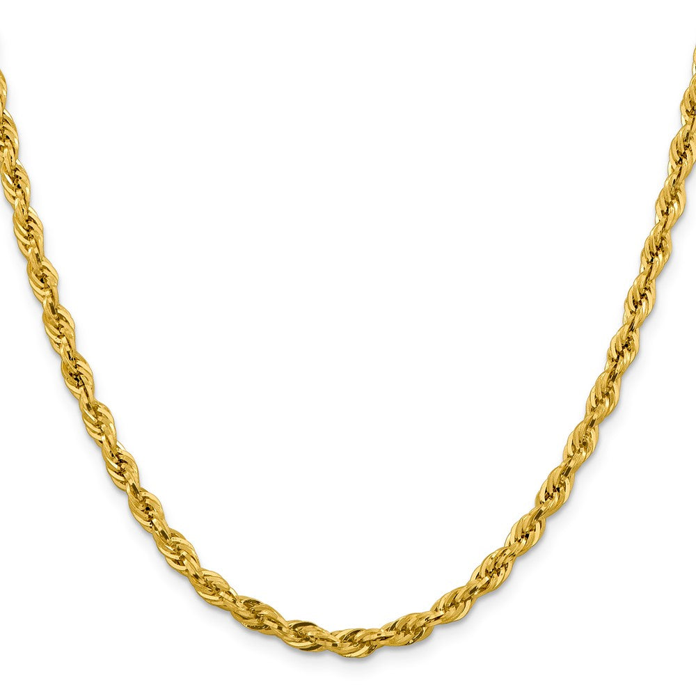 14ky 4.25mm Semi-Solid Rope Chain