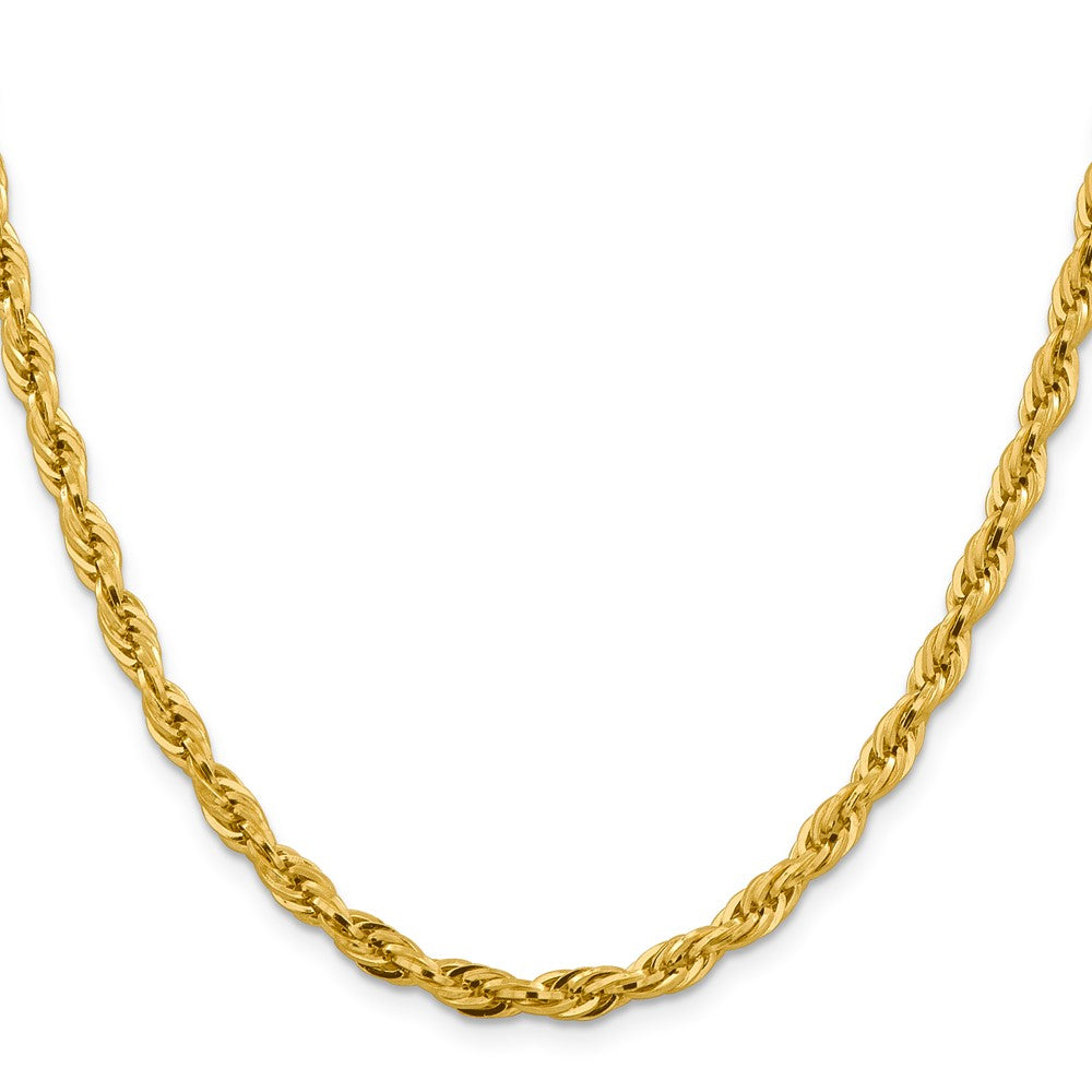 14ky 4.75mm Semi-Solid Rope Chain