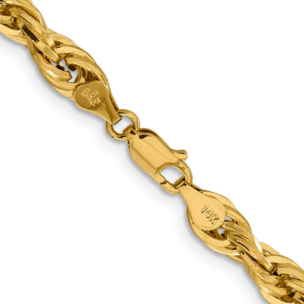 14ky 5.4mm Semi-Solid Rope Chain