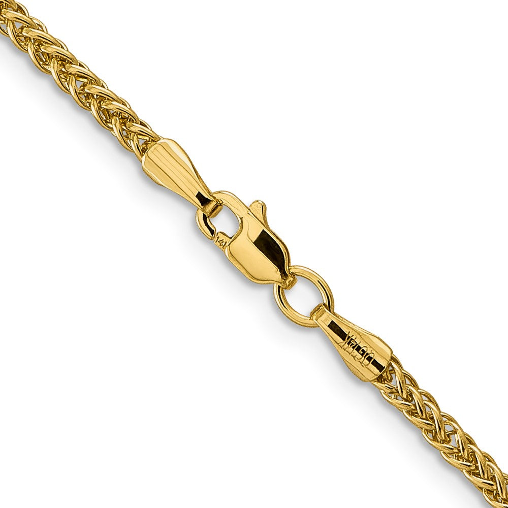 14k 2.35mm Semi-solid 3-Wire Wheat Chain
