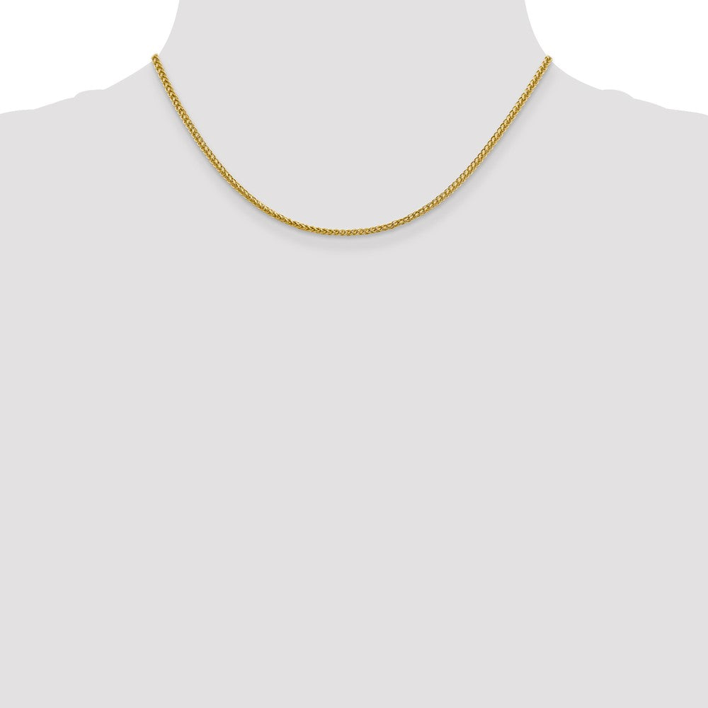 14k 2.35mm Semi-solid 3-Wire Wheat Chain
