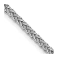 14k White Gold 2.35mm Semi-solid 3-Wire Wheat Chain