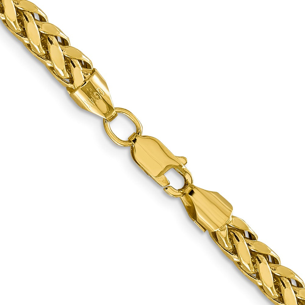 14k 5mm Semi-solid D/C Wheat Chain