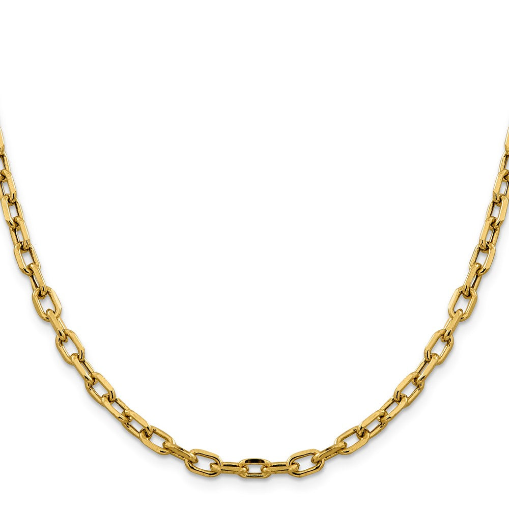 14k 4.9mm Semi-solid D/C Open Link Cable Chain