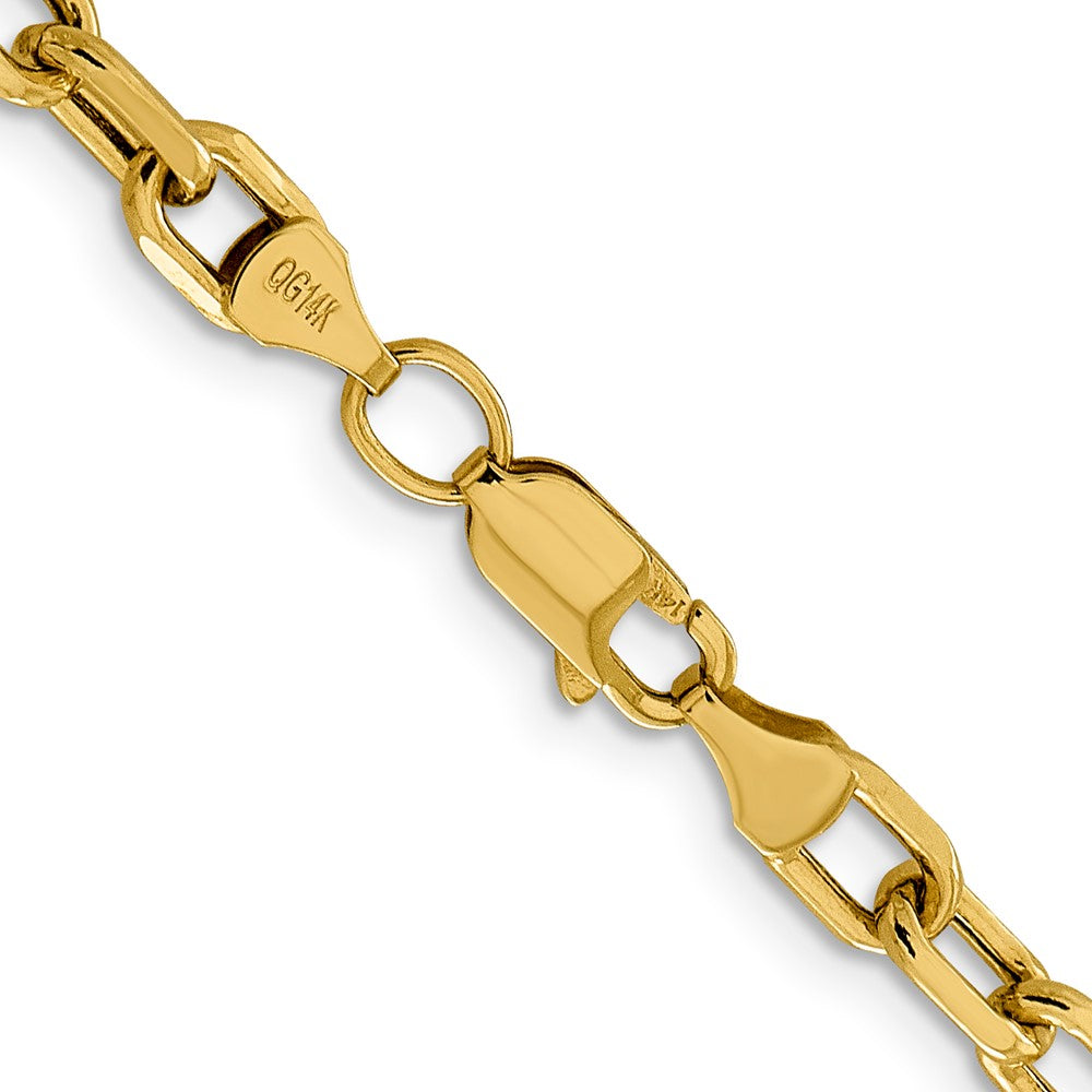 14k 4.9mm Semi-solid D/C Open Link Cable Chain