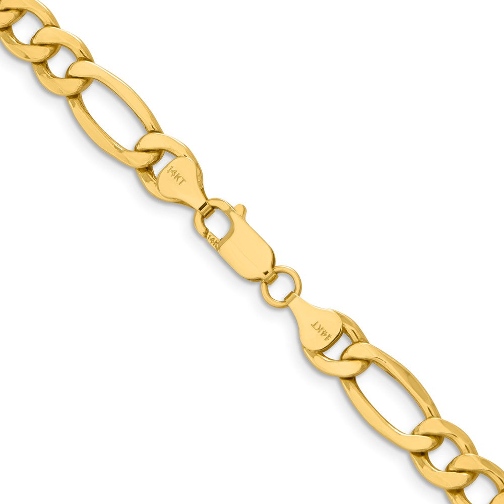 14k 8.5mm Semi-Solid Figaro Chain