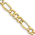 14k 8.5mm Semi-Solid Figaro Chain