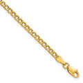 14k 2.85mm Semi-Solid Curb Chain