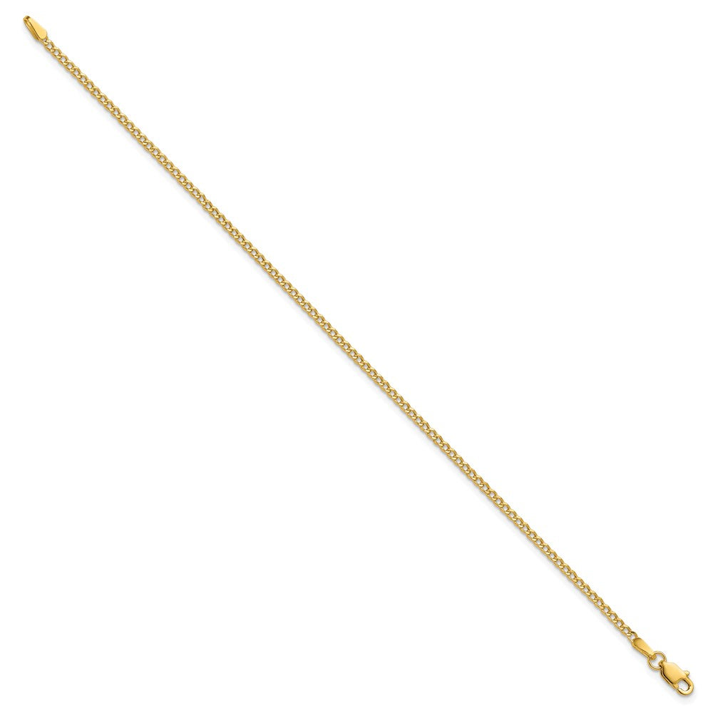 14k 1.85mm Semi-Solid Curb Chain