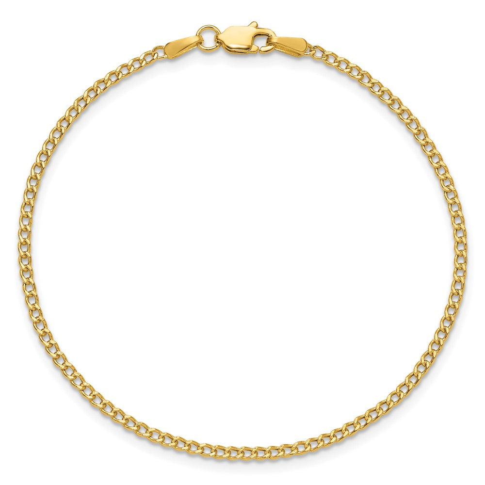 14k 1.85mm Semi-Solid Curb Chain