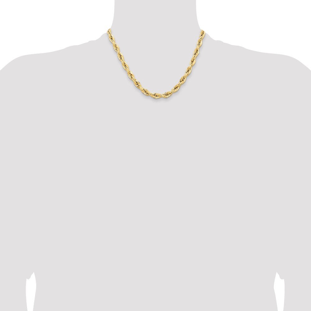 14ky 7.0mm Semi-Solid Rope Chain