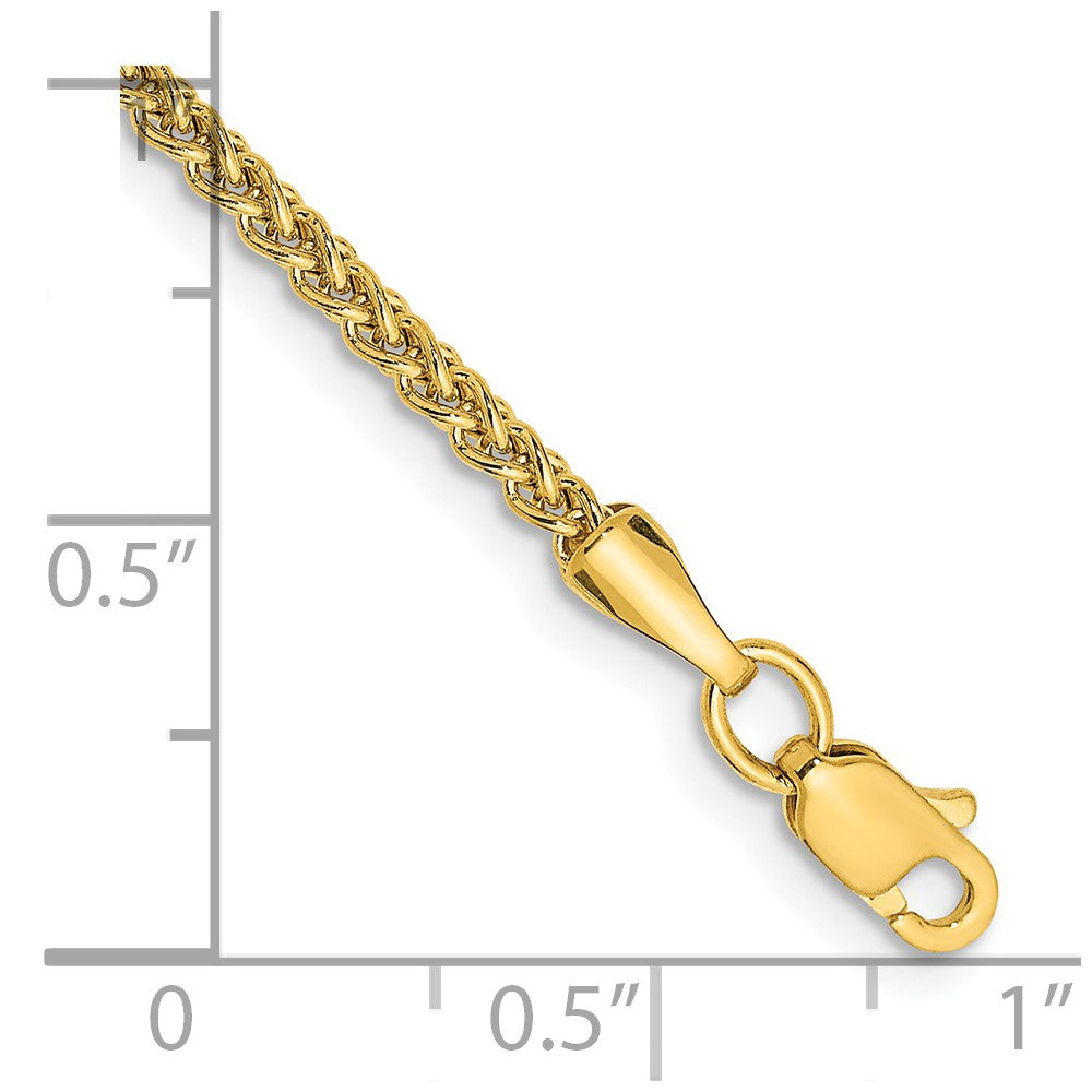 14k 2mm Semi-Solid Wheat Chain