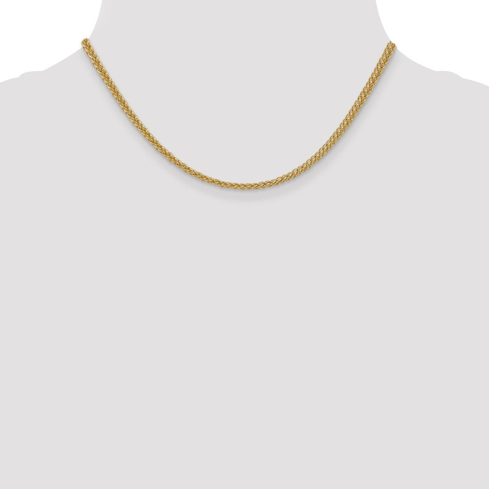 14k 2.6mm Semi-solid 3-Wire Wheat Chain