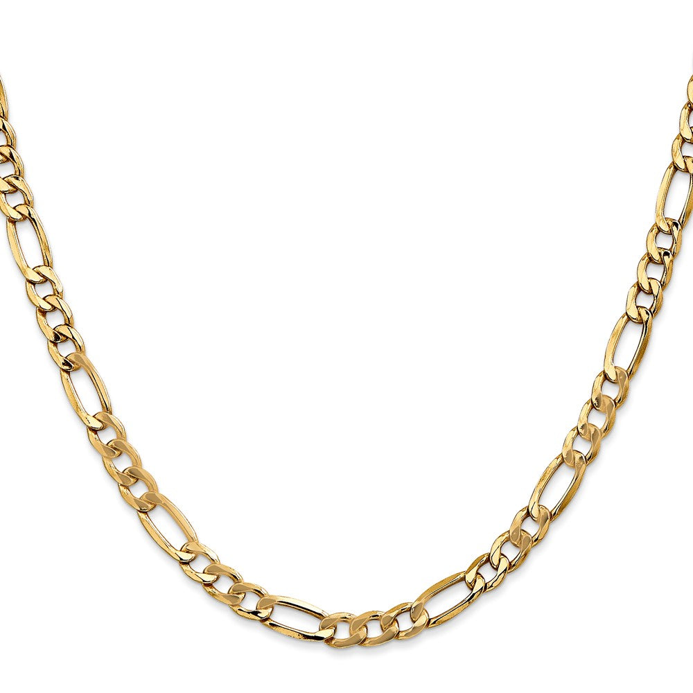 14k 5.75mm Semi-Solid Figaro Chain