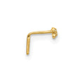 14k 22 Gauge CZ 3-Star Nose Stud
