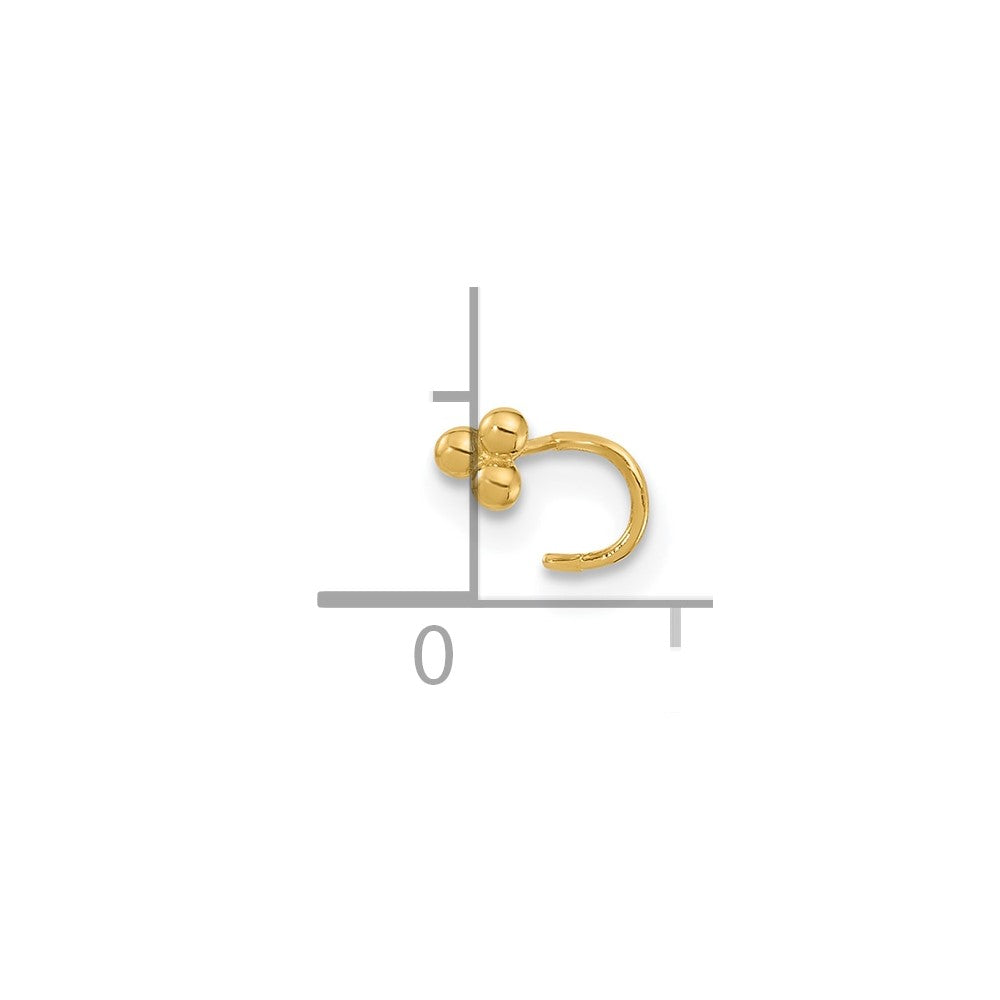 14K 22 Gauge Polished Nose Ring Body Jewelry