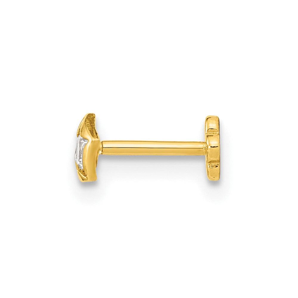 14K 18 Gauge CZ Star Cartilage Body Jewelry
