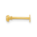14K 18 Gauge CZ Heart Labret/Face Body Jewelry