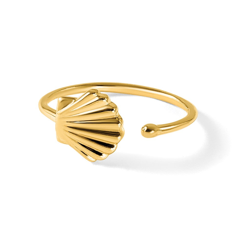 14k 20 Gauge Scallop Shell Nose Ring / Ear Cuff