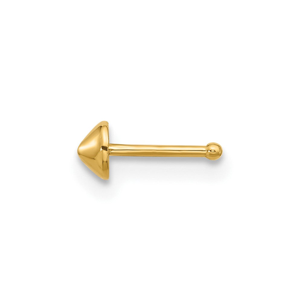 14k 22 Gauge Polished Nose Stud