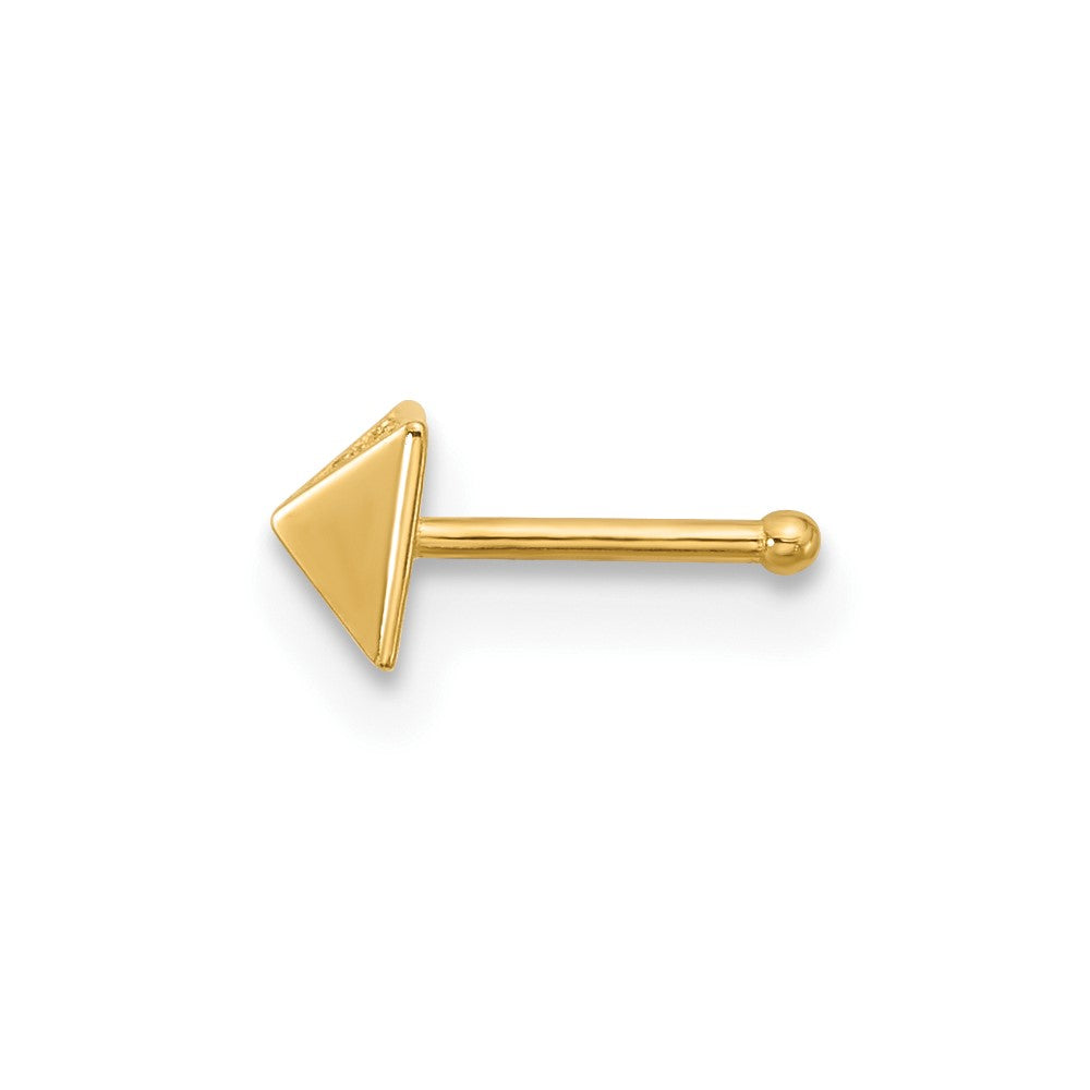 14k 22 Gauge Polished CZ Nose Stud