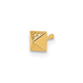 14k 22 Gauge Polished CZ Nose Stud