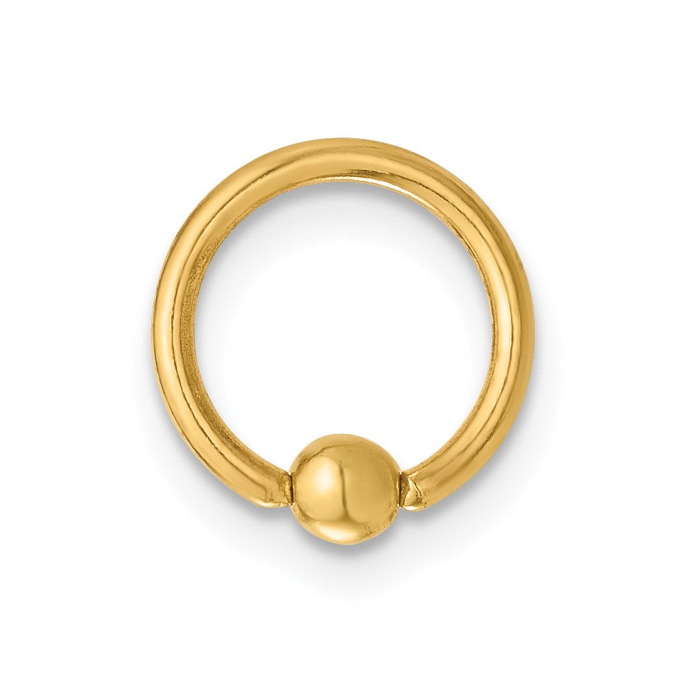 14K 16 Gauge Polished Septum Cartilage Ring