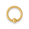 14K 16 Gauge Polished Septum Cartilage Ring