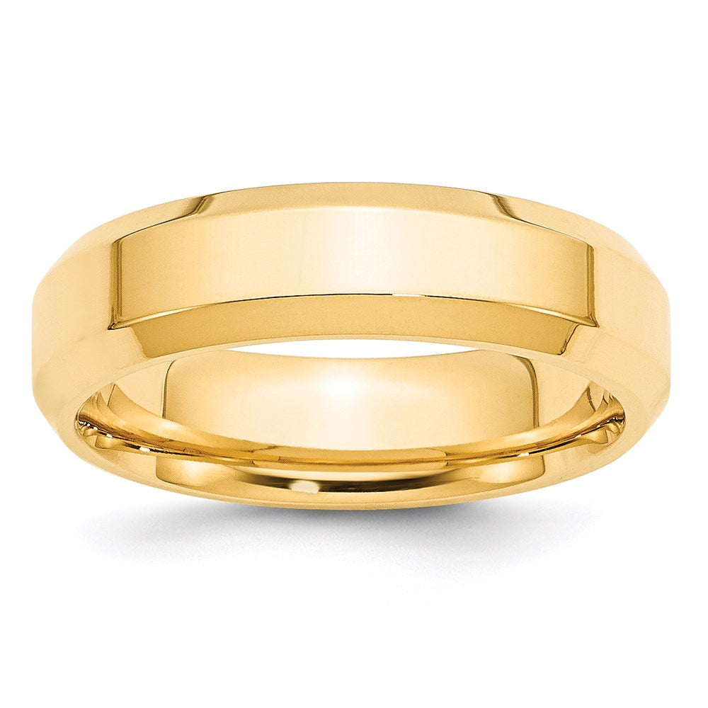 14KY 6mm Bevel Edge Comfort Fit Band