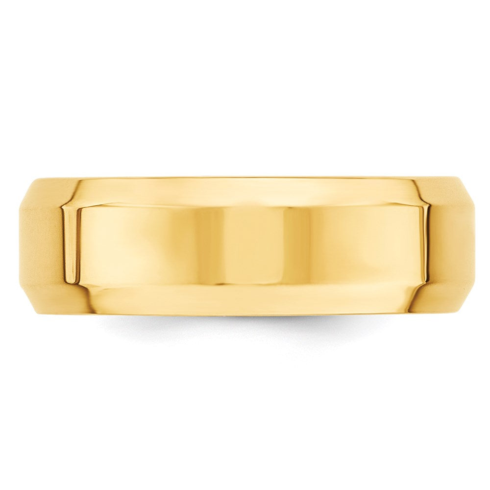 14KY 7mm Bevel Edge Comfort Fit Band