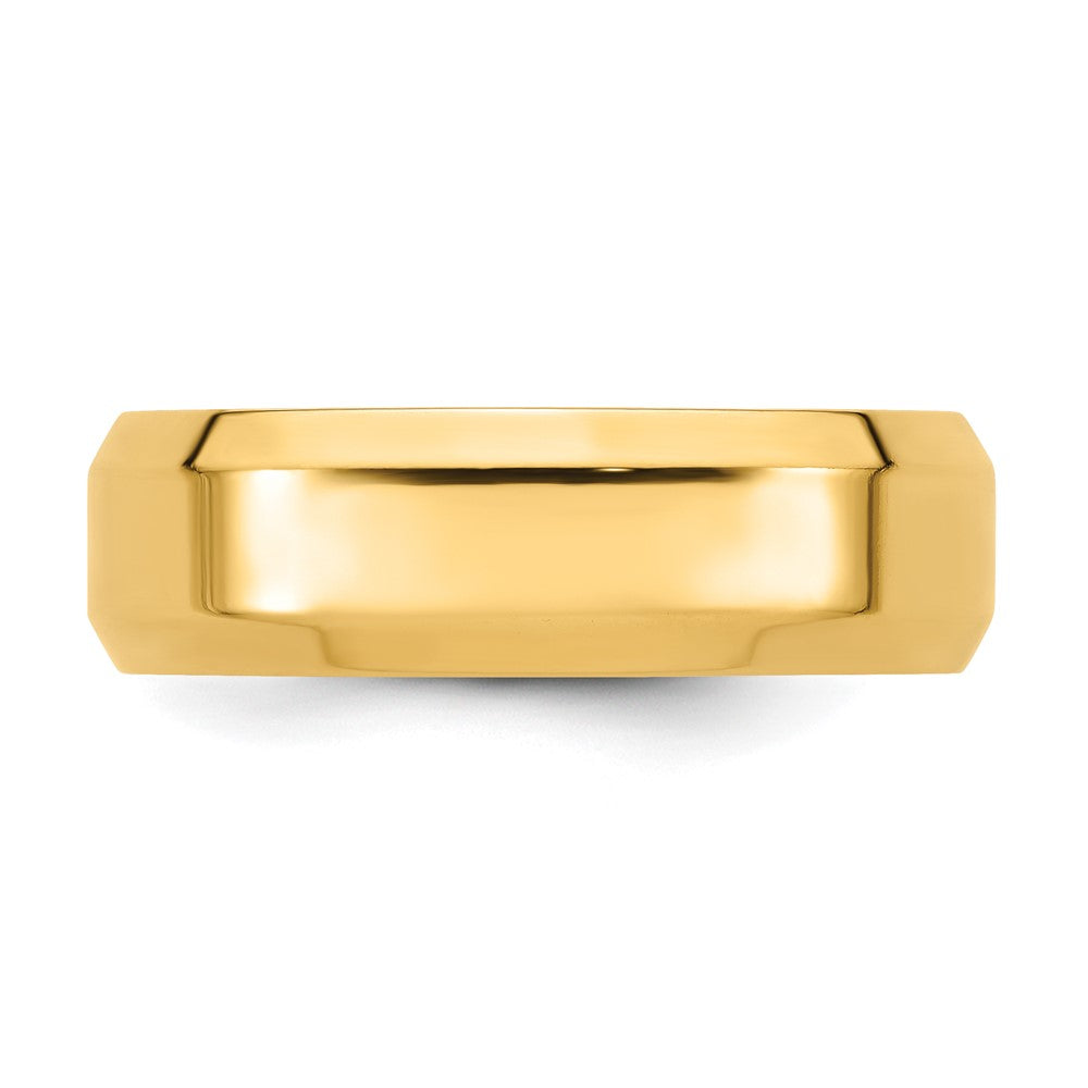 14KY 7mm Bevel Edge Comfort Fit Band