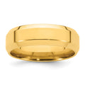14KY 7mm Bevel Edge Comfort Fit Band