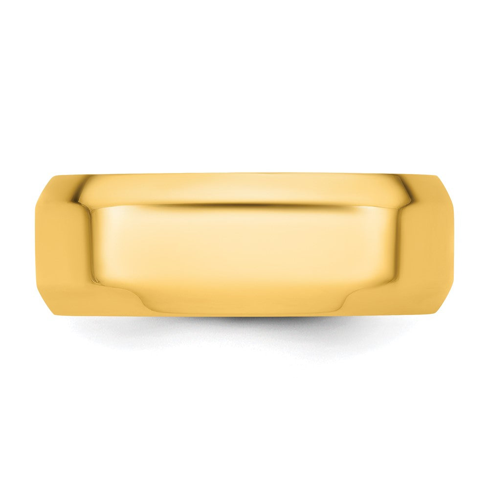 14KY 8mm Bevel Edge Comfort Fit Band