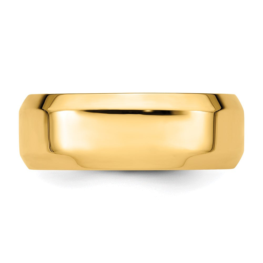 14KY 8mm Bevel Edge Comfort Fit Band