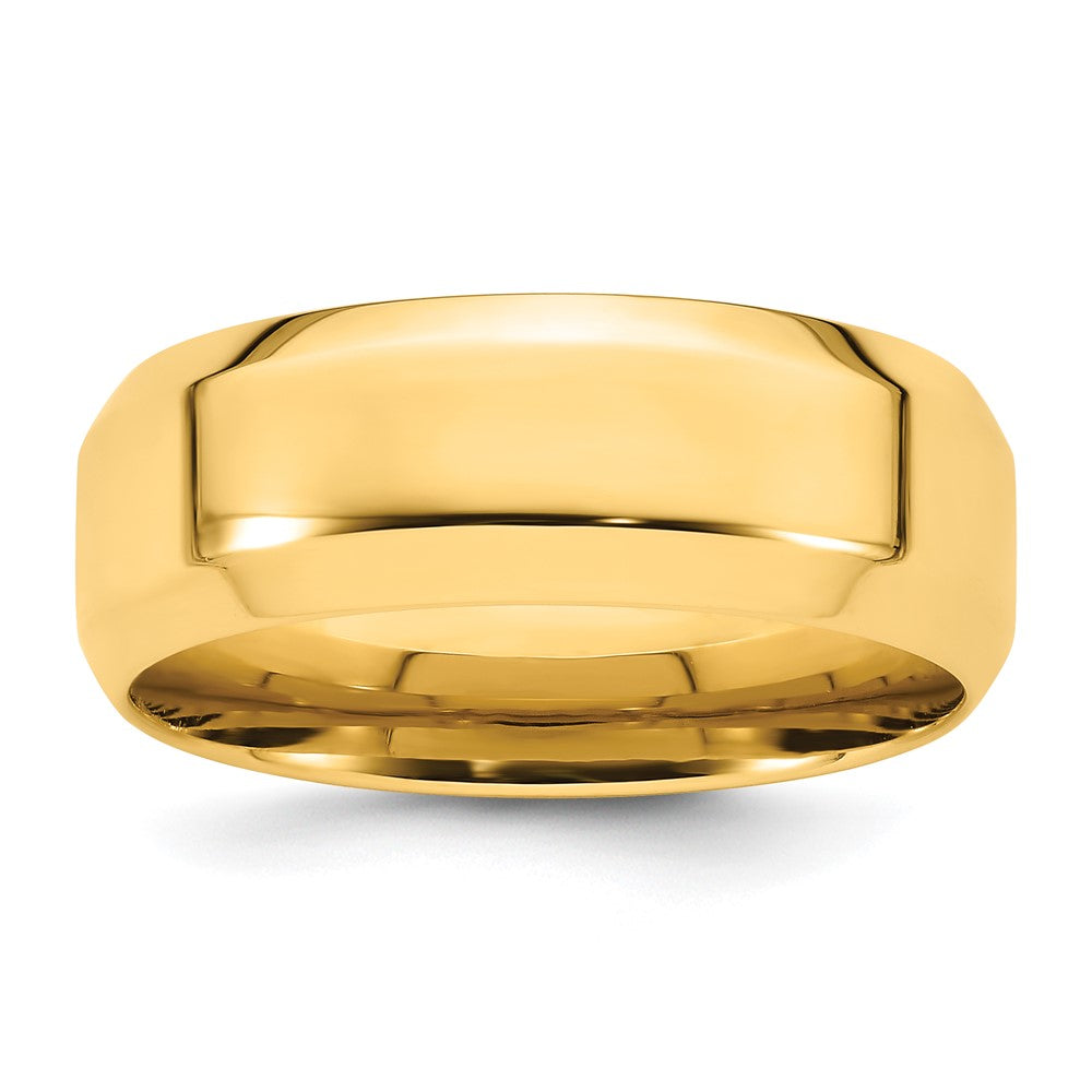 14KY 8mm Bevel Edge Comfort Fit Band
