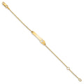 14K Children's Polished Butterfly w/1in ext. ID Bracelet