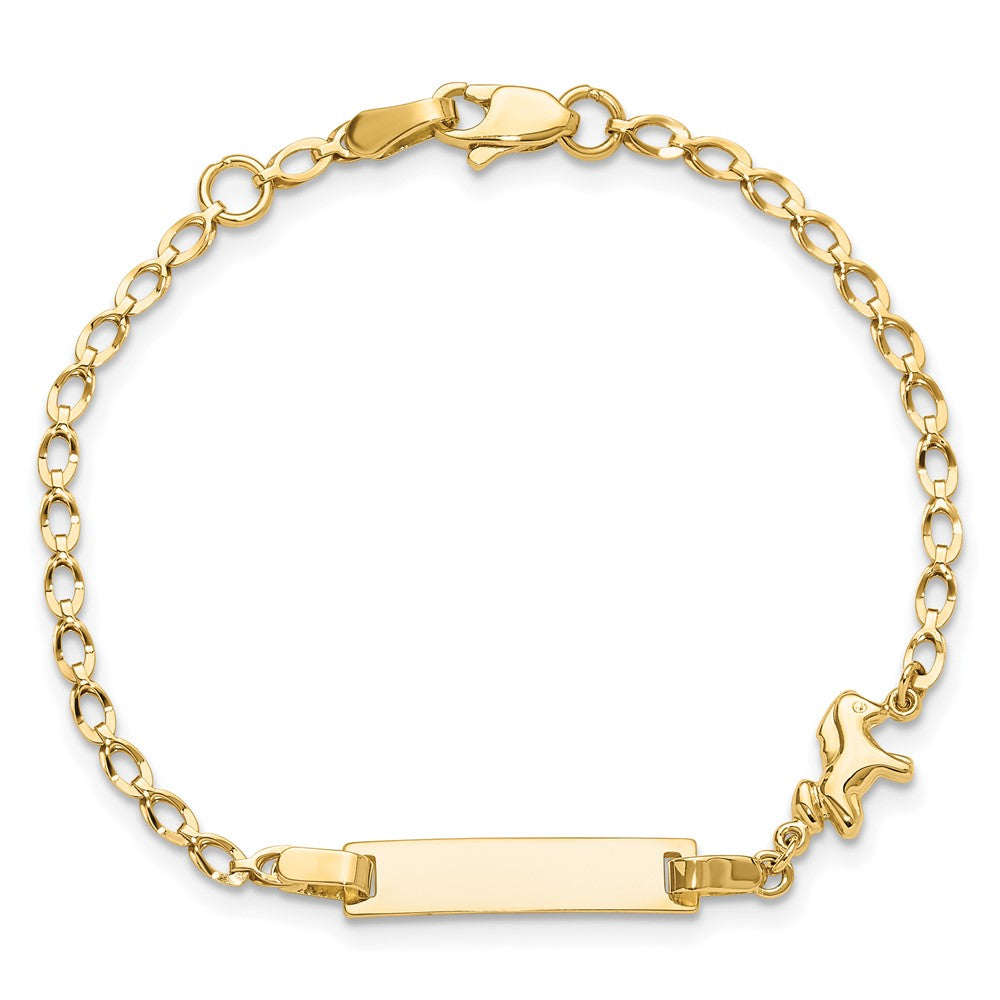 14K Polished Horse / Pony Children's ID Bracelet