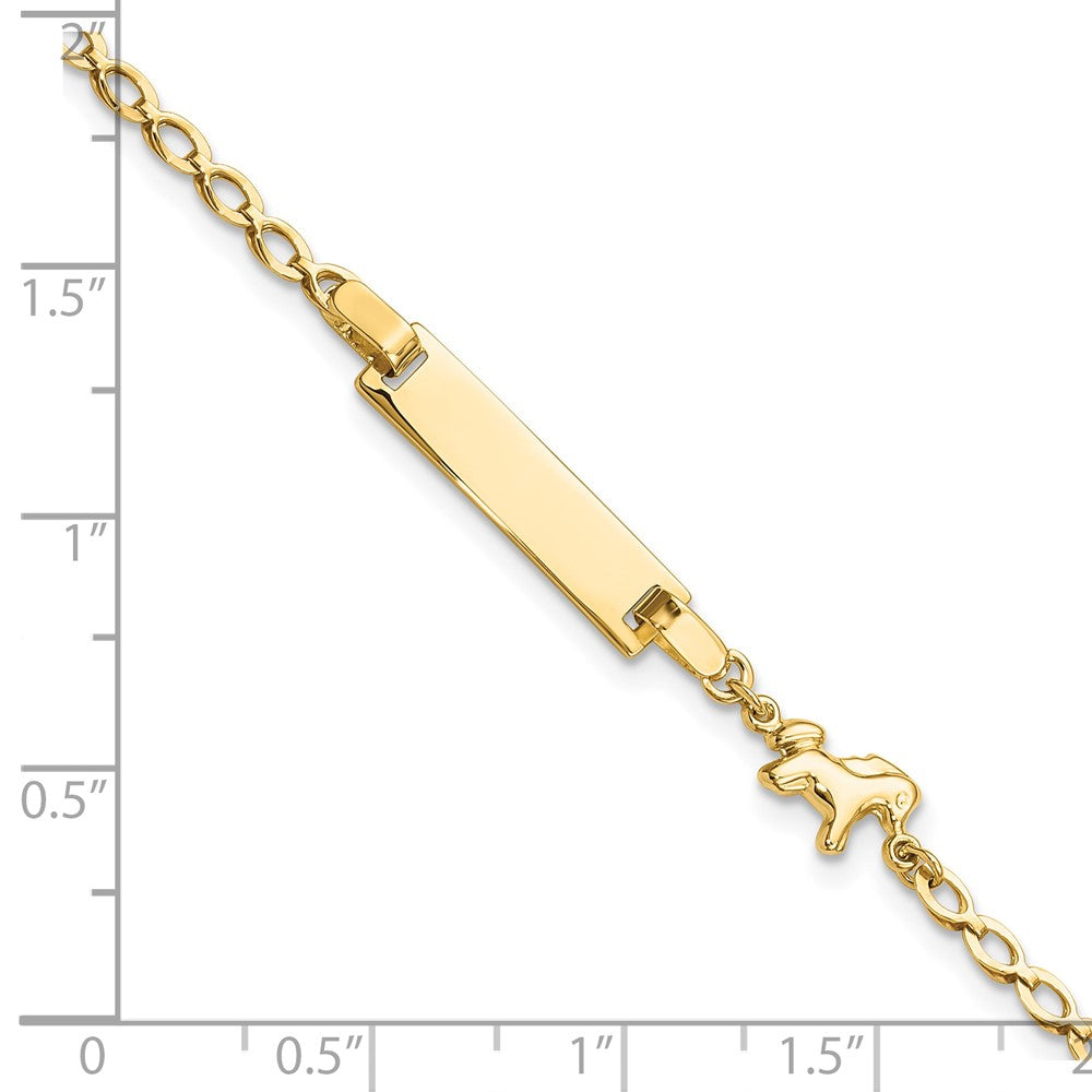 14K Polished Horse / Pony Children's ID Bracelet