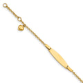 14k Polished w/ Dangling Heart w/. ext. Baby ID Bracelet