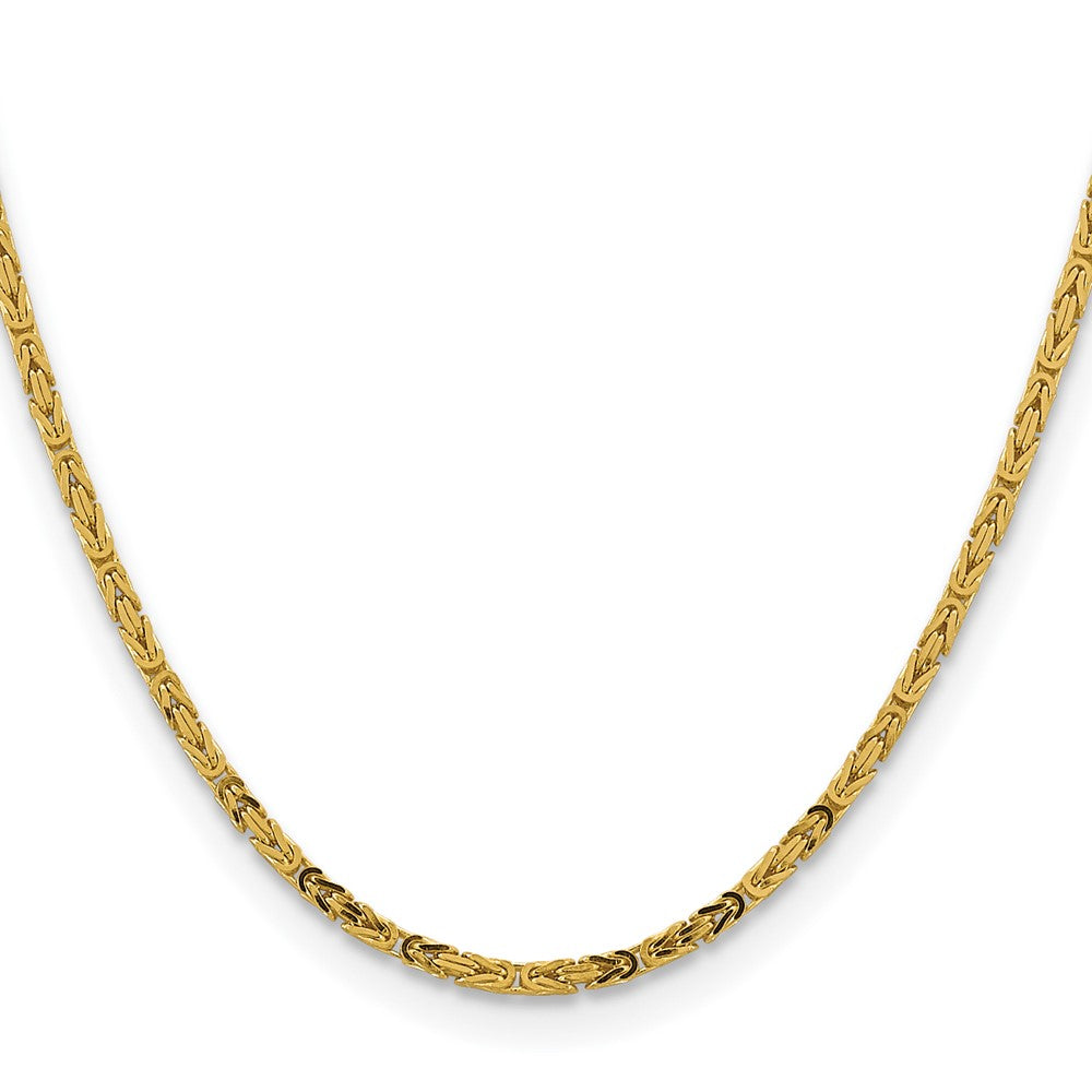 14k 2.5mm Byzantine Chain