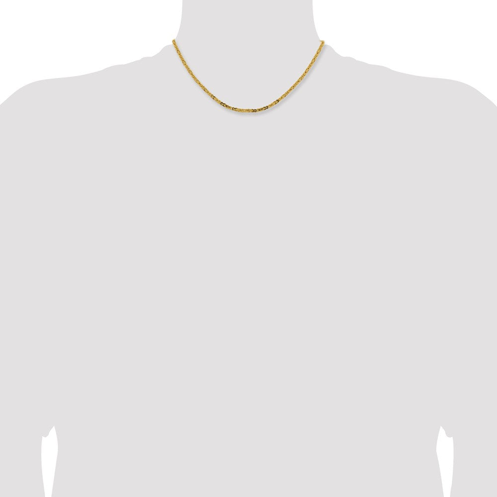 14k 2.5mm Byzantine Chain