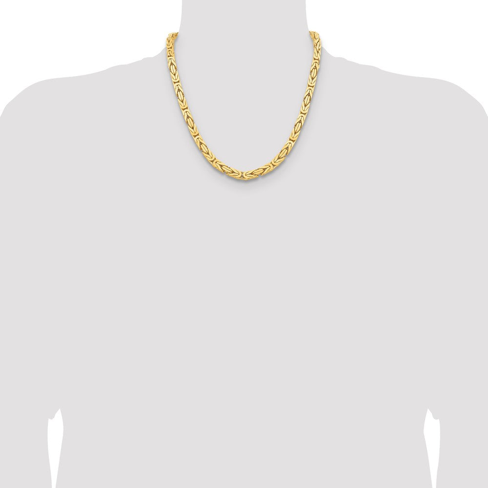 14k 6.5mm Byzantine Chain
