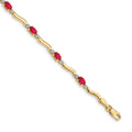 14k Diamond and Ruby Bracelet