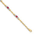 14k Diamond and Ruby Bracelet