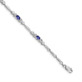 14k White Gold Diamond and Tanzanite Bracelet