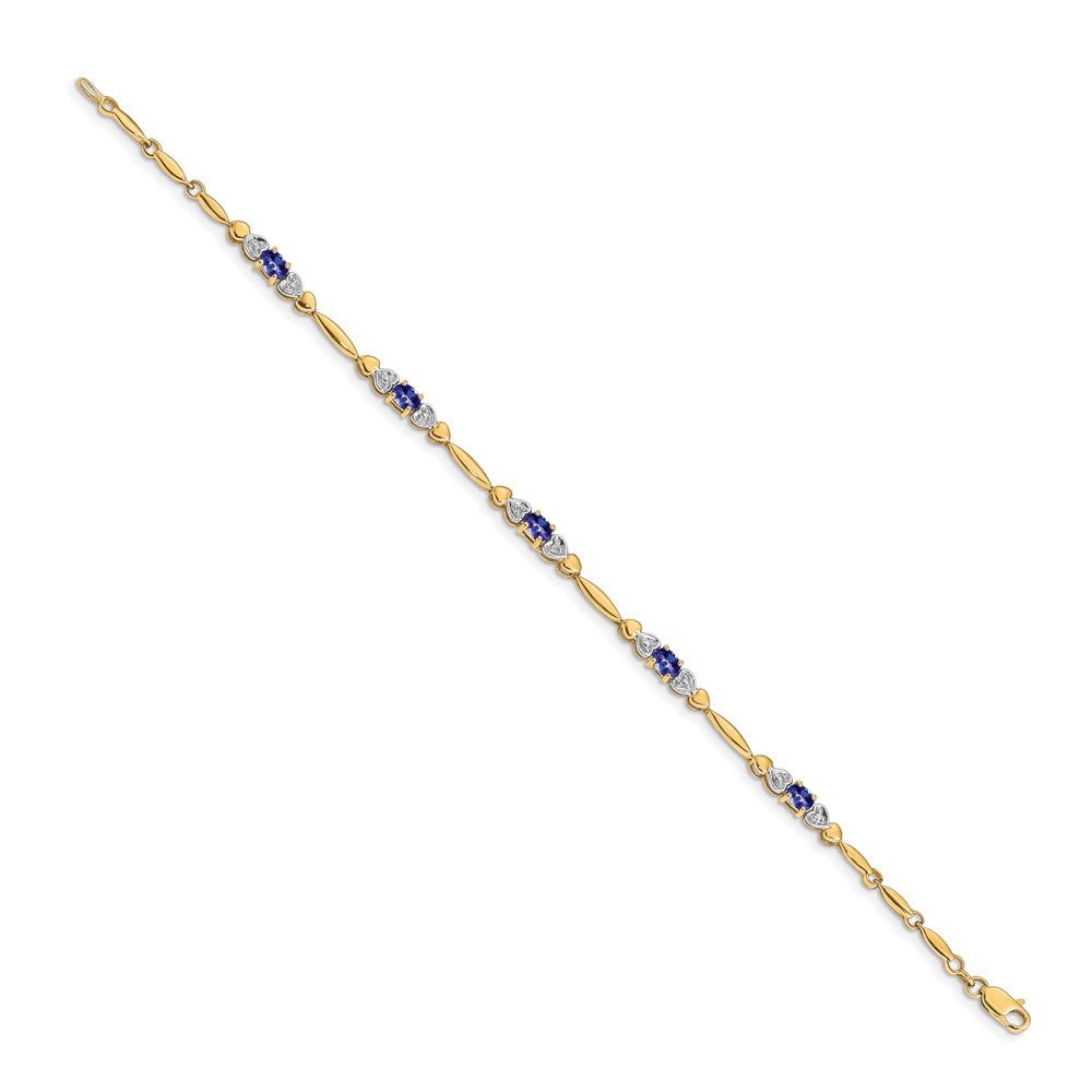 14k Diamond and Tanzanite Bracelet