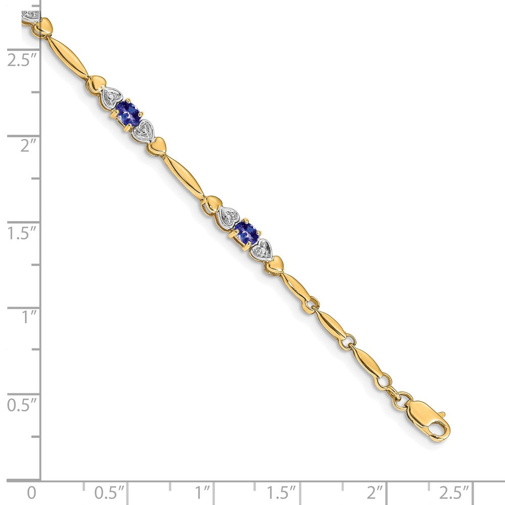 14k Diamond and Tanzanite Bracelet