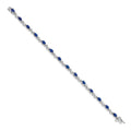 10k White Gold Diamond and Sapphire Bracelet